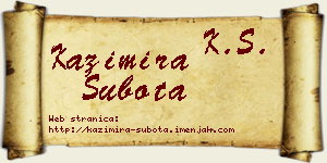 Kazimira Subota vizit kartica